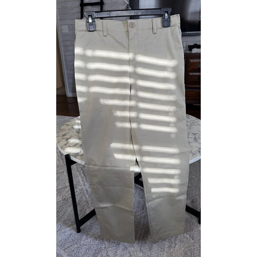 New Under Armour Academy Beige Straight Leg Casual Pants Mens Size 16